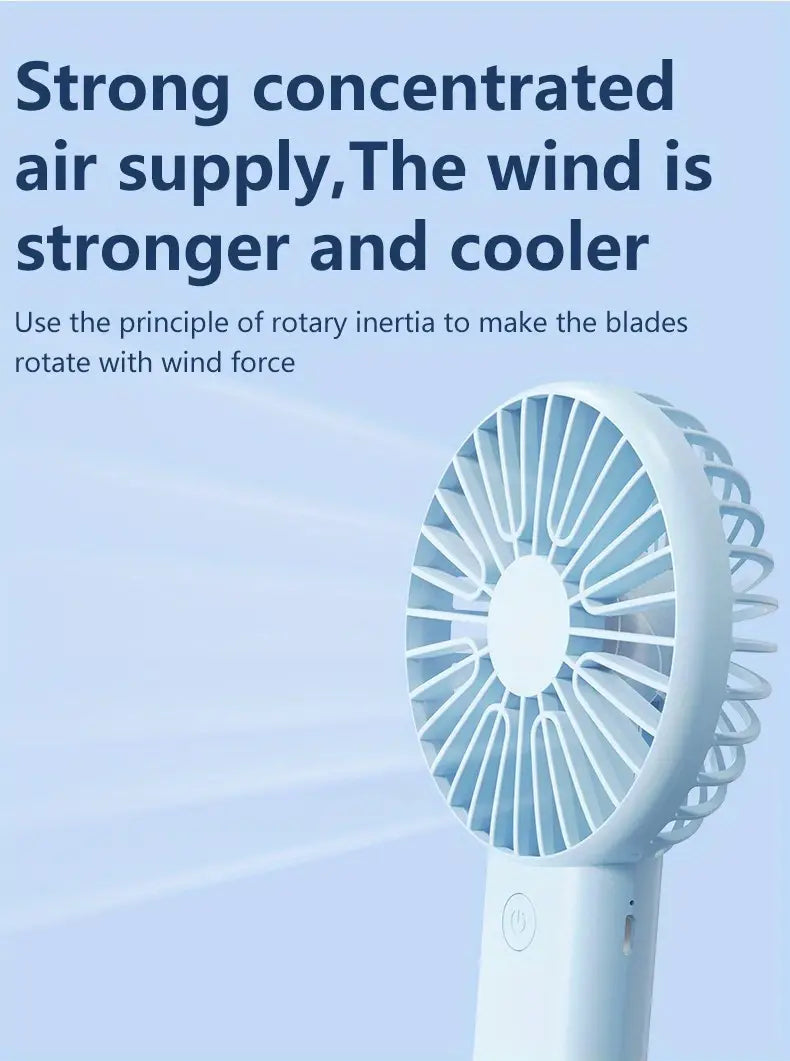 Mini USB Handheld Desk Fan - Portable and Quiet