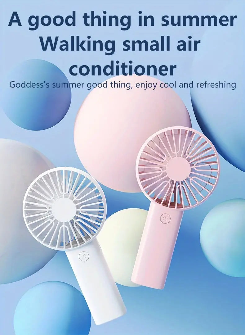 Mini USB Handheld Desk Fan - Portable and Quiet