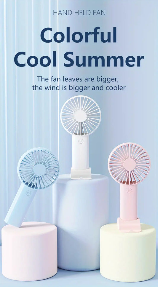 Mini USB Handheld Desk Fan - Portable and Quiet
