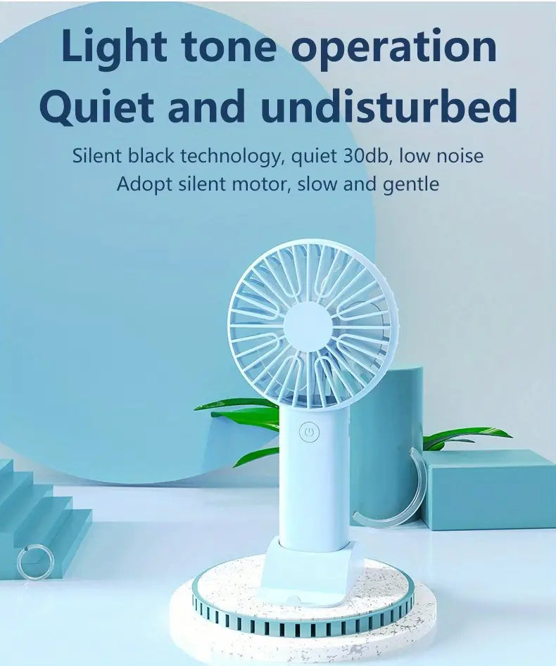 Mini USB Handheld Desk Fan - Portable and Quiet